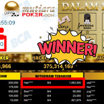 Bukti Withdraw ( 1.083.500,-) Member Setia MutiaraPoker
