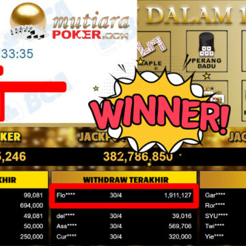 Bukti Withdraw ( 1.911.127,-) Member Setia MutiaraPoker