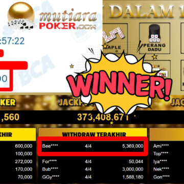 Bukti Withdraw ( 5.369.000,-) Member Setia MutiaraPoker