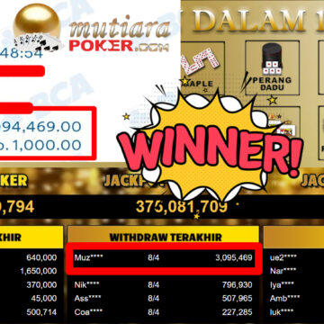 Bukti Withdraw ( 3.095.469,-) Member Setia MutiaraPoker