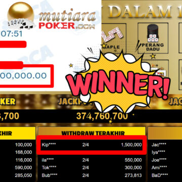 Bukti Withdraw ( 1.500.000,-) Member Setia MutiaraPoker