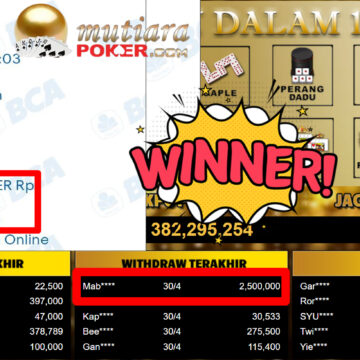 Bukti Withdraw ( 2.500.000,-) Member Setia MutiaraPoker