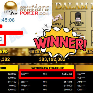 Bukti Withdraw ( 1.085.436,-) Member Setia MutiaraPoker