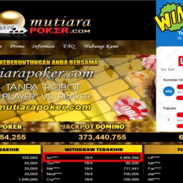 Bukti Withdraw (4,969,068,-) Member Setia Mutiarapoker