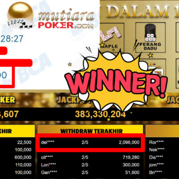 Bukti Withdraw ( 2.096.000,-) Member Setia MutiaraPoker