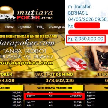 Bukti Withdraw (2,080,500,-) Member Setia Mutiarapoker