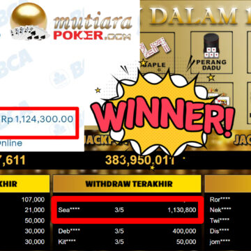 Bukti Withdraw ( 1.130.800,-) Member Setia MutiaraPoker