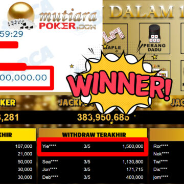 Bukti Withdraw ( 1.500.000,-) Member Setia MutiaraPoker
