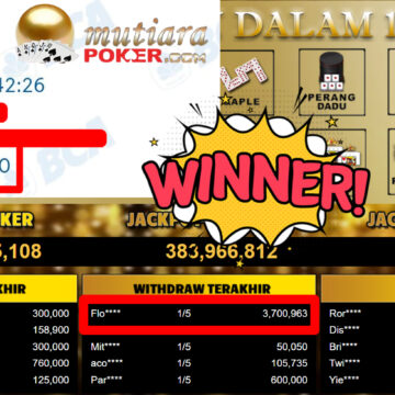 Bukti Withdraw ( 3.700.963,-) Member Setia MutiaraPoker