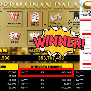 Bukti Withdraw ( 1.004.149,-) Member Setia MutiaraPoker