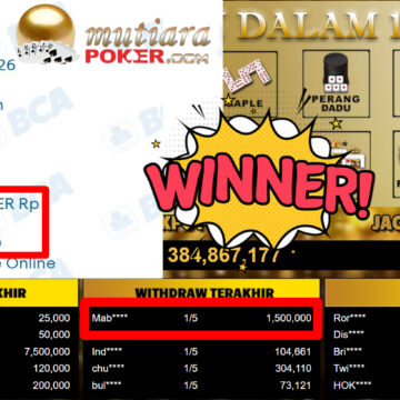 Bukti Withdraw ( 1.500.000,-) Member Setia MutiaraPoker