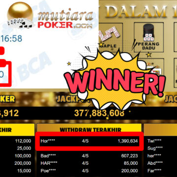 Bukti Withdraw ( 1.390.634,-) Member Setia MutiaraPoker